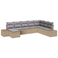 Zestaw Sof na Ogród 8 pcs 319 x 209 x 85 cm Polirattan