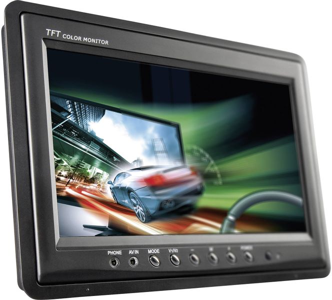 Monitor samochodowy 9'' 12V AV odbicie lustrzane zdjęcie 1