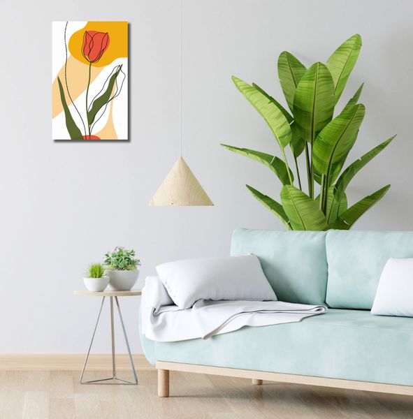 Obraz 30x50cm Przerysowany Tulipan zdjęcie 2