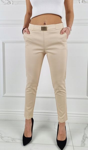 #ELEGANCKIE DAMSKIE SPODNIE - GUMKA 7/8 - FREESIA# zdjęcie 6