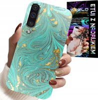 ETUI DO SAMSUNG GALAXY A70 - MARMURKOWE WZORY + SZKŁO HARTOWANE