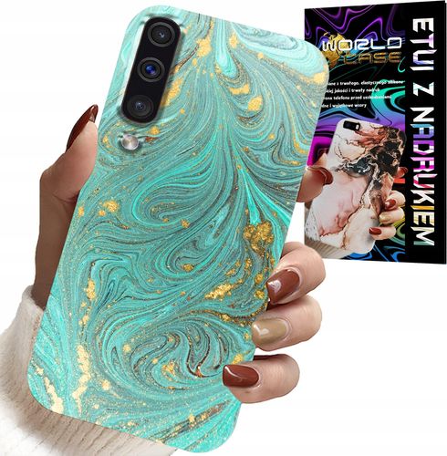 ETUI DO SAMSUNG GALAXY A70 - MARMURKOWE WZORY + SZKŁO HARTOWANE na Arena.pl