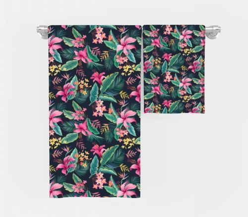 RĘCZNIK Kolorowe kwiatki z twoim dowolnym tekstem 100x50cm 028C na Arena.pl