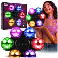 LAMPA DYSKOTEKOWA LED RGB PROJECTOR REAGUJE NA MUZYKĘ PILOT DISCO IMPREZA