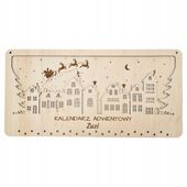 Drewniany KALENDARZ ADWENTOWY baza IMIĘ