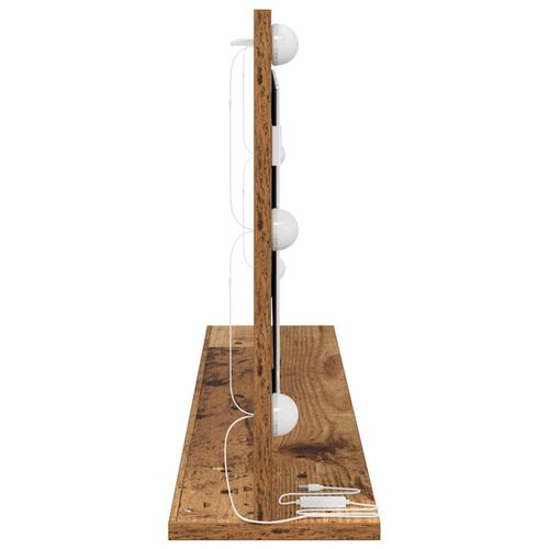 Lustro toaletowe Ze LED Lights Stare drewno 100 x 45 x 18 cm na Arena.pl