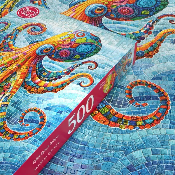 Puzzle 500 elementów. Plusk, plusk, ośmiornica 20234 zdjęcie 6