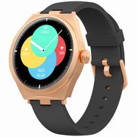 smartwatch gravity różowe złoto czarny gt25-3
