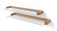 Zestaw 2 półek wiszących AURIS 60 cm dąb wotan / satyna