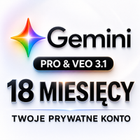 GOOGLE AI PRO + GEMINI ADVANCED VEO3.1 | 18 MIESIĘCY | 2TB GOOGLE ONE