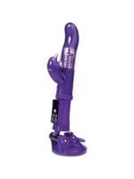 a toys, vibrator with clitoral stimulator, tpr, purple, 22,5 cm