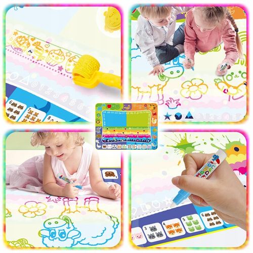 MATA WODNA DO MALOWANIA RYSOWANIA 120x90 Pieczątki Formy Pisaki ZESTAW XXL na Arena.pl