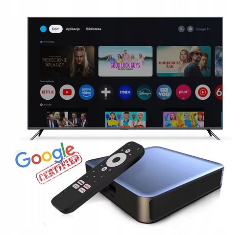 ANDROID SMART TV BOX ODTWARZACZ MULTIMEDIALNY 2/32GB GOOGLE TV 2024 WIFI na Arena.pl