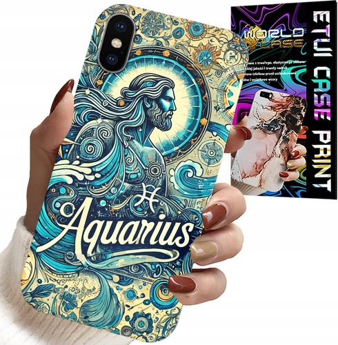 ETUI DO IPHONE X / XS - ZNAK ZODIAKU, WODNIK, ASTRONOMIA PLECKI na Arena.pl