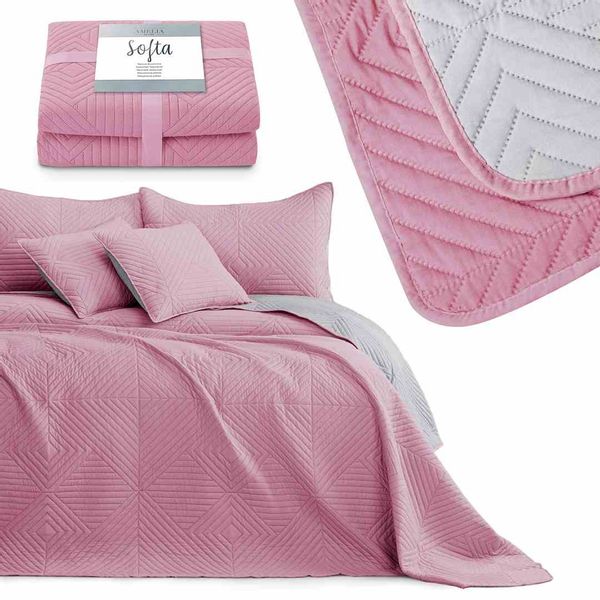 BEDS/AH/SOFTA/PALEPINK+PEARLSILVER/170x210 zdjęcie 1