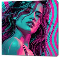 Obraz 90x90cm Neonowy Wzrok