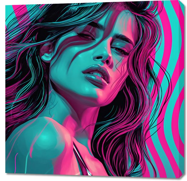 Obraz 90x90cm Neonowy Wzrok zdjęcie 1