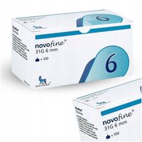 Novofine 6 Igły do Penów Pena 31G 0,25x6 mm 6mm Fine Novo Pen - 100