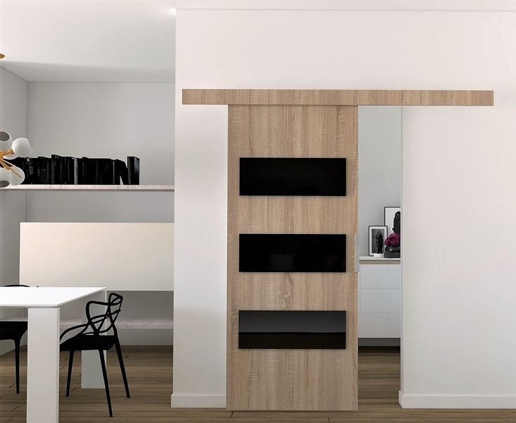 DRZWI PRZESUWNE E100 106X205cm, 4 KOLORY zdjęcie 1