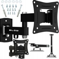 MOCNY UCHWYT ŚCIENNY OBROTOWY WIESZAK DO TV MONITORA 13-32" CALE VESA