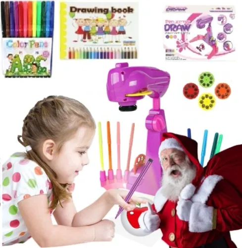 PROJEKTOR DO NAUKI RYSOWANIA RZUTNIK RÓŻOWY ZESTAW na Arena.pl