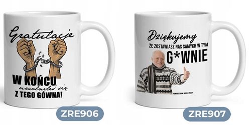 KUBEK ŚMIESZNY PREZENT NA POŻEGNANIE DLA KOLEGI Z PRACY BIURO KORPO WZORY na Arena.pl