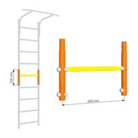 dostawka wydłużająca drabinkę 1 szczebel - pomarańczowy