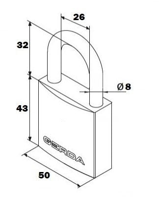 GERDA IRON LINE 2 KŁÓDKI SYSTEM JEDNEGO KLUCZA 50 na Arena.pl