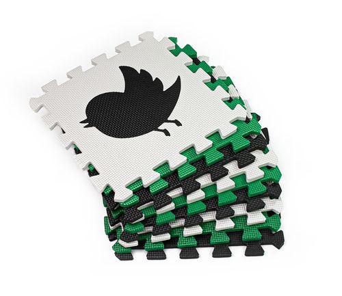 Mata Piankowa Edukacyjna Puzzle Dla Dzieci 114X114 Gruba Zielona na Arena.pl