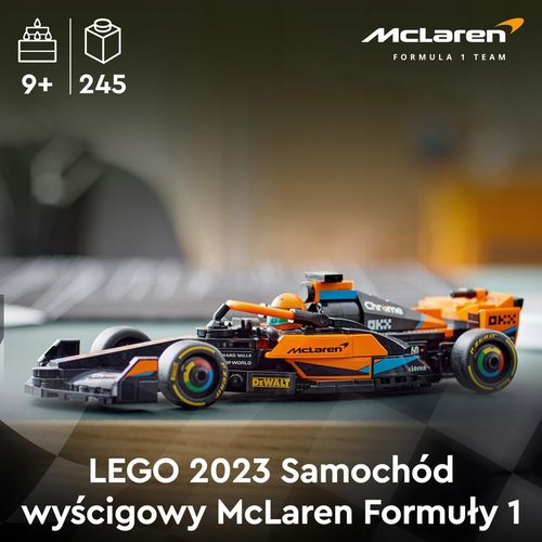 LEGO Speed Champions Samochód wyścigowy McLaren Formula 1 wersja 2023 76919 na Arena.pl