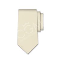 Krawat jednolity ecru - kremowy