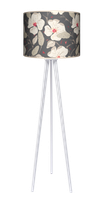 Lampa podłogowa - trójnóg drewniana duża - Kwiaty