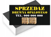 Wizytówki firmowe Foliowane 1000szt różne wzory SPRZEDAŻ DREWNA OPAŁOWEGO