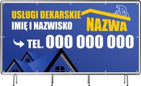 Baner Plandeka reklamowa 130x80 cm - Usługi dekarskie Nazwa firmy