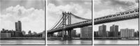 70 90CM OBRAZ 3 ELEM BROOKLYN NOWY JORK ŚCIENNY DRUK PŁÓTNO