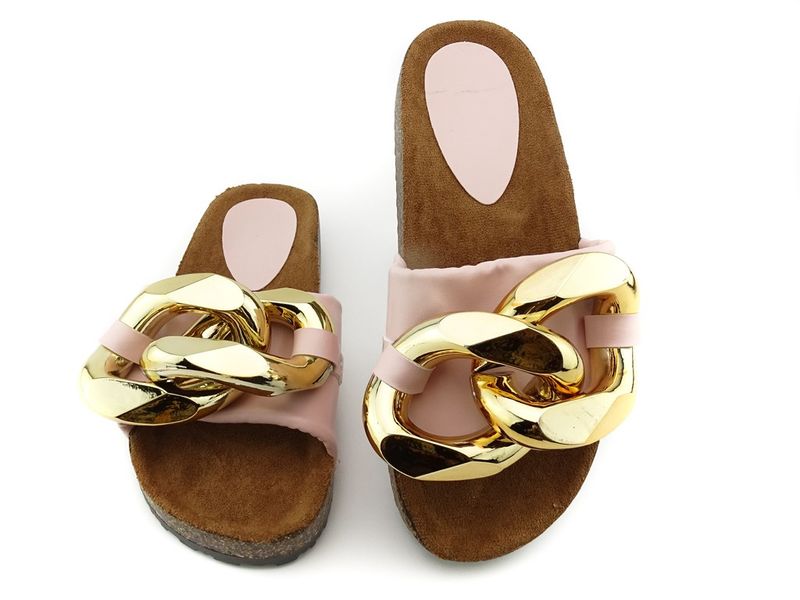 Różowe klapki duży łańcuch 37 zdjęcie 2