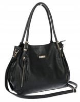 Torebka Damska Shopper Worek Pojemna Miejska Modna Torba CH7721 Czarna