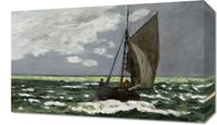 Obraz 50x30cm Seascape, Storm, Monet Vintage do Salonu