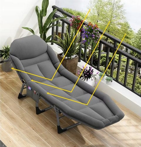 Łóżko polowe turystyczne Trizand 25380 200 cm x 65 cm szare na Arena.pl