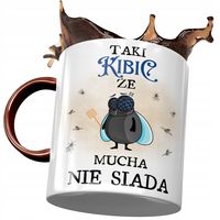 Kubek Bordowy Dla Kibica Że Mucha Nie Siada Z Nadrukiem Ze Zdjęciem