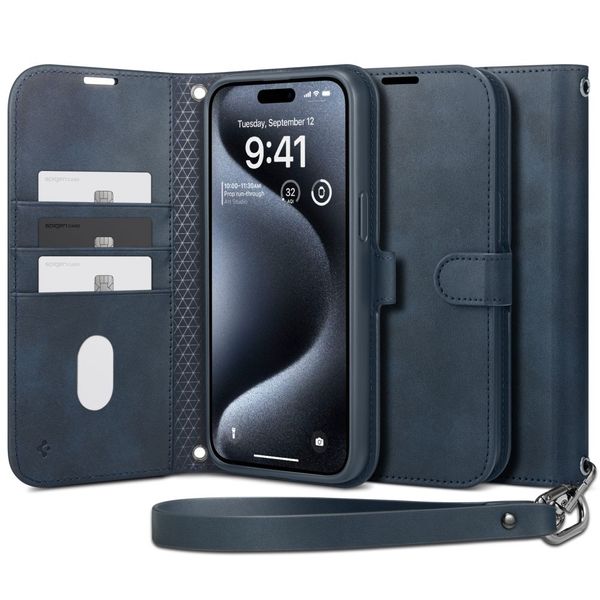 SPIGEN WALLET ”S” PRO IPHONE 15 PRO NAVY zdjęcie 1