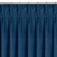Zasłona VILA velvetowa na flexach 135x245 indygo wzór 1 Homede