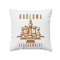 Królowa szachownicy - poduszka na prezent DLA GRACZA SZACHY QUEEN UPOMINEK