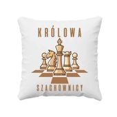 Królowa szachownicy - poduszka na prezent DLA GRACZA SZACHY QUEEN UPOMINEK
