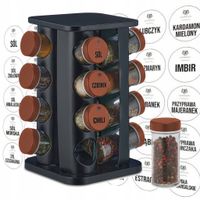 Stojak na przyprawy PRZYPRAWNIK obrotowy +NAKLEJKI