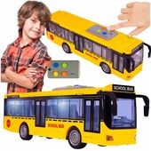 Interaktywny Autobus Miejski Szkolny Zabawka Otwierane Drzwi Dźwięk Światło