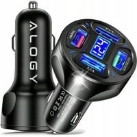 Ładowarka samochodowa 4x USB QC 3.0 66W szybka mocna do telefonu samochodu