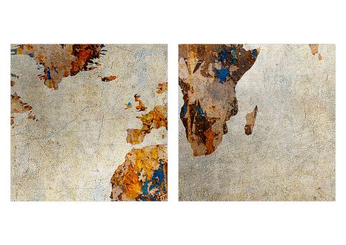 Zegar Ścienny - Mapa Kontynent - 40X40 Cm - C3Ar40X40-2783 na Arena.pl