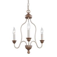 Lampa wisząca na łańcuchu Hartsville FE-HARTSVILLE3 Feiss świecznikowa biała brązowa