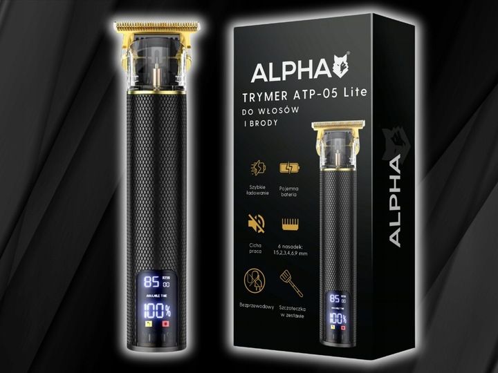 MASZYNKA TRYMER DO STRZYŻENIA GOLENIA WŁOSÓW BRODY ALPHA zdjęcie 3